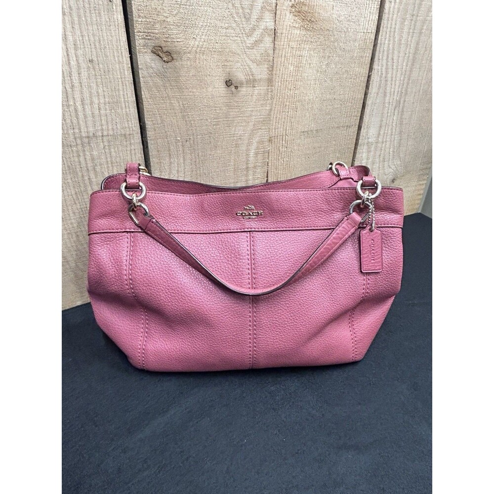 COACH Lexy Shoulder Bag  Pink Pebbled Leather Gold-Tone Hardware F-23537